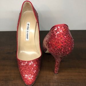 Manolo Blahnik Sparkle Heels